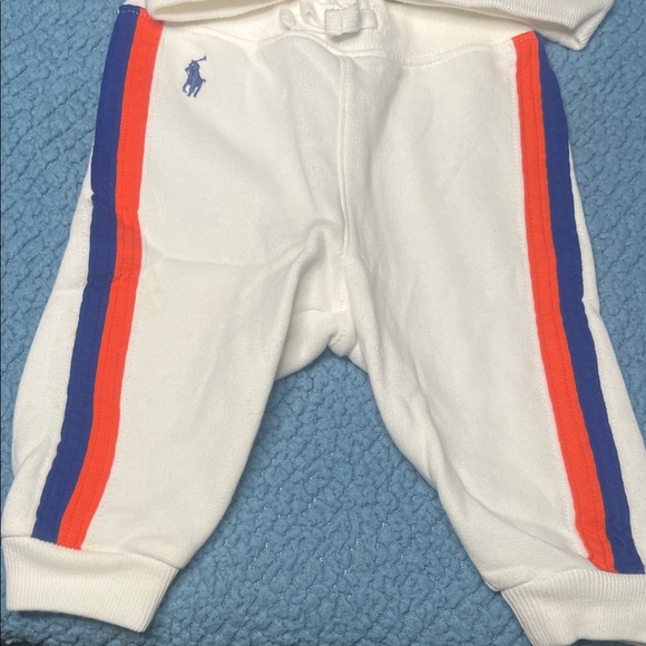 Ralph Lauren Cream Baby Set with Colorful Stripes - Picture 5 of 6